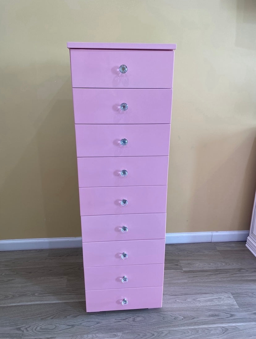 Pink drawer chest