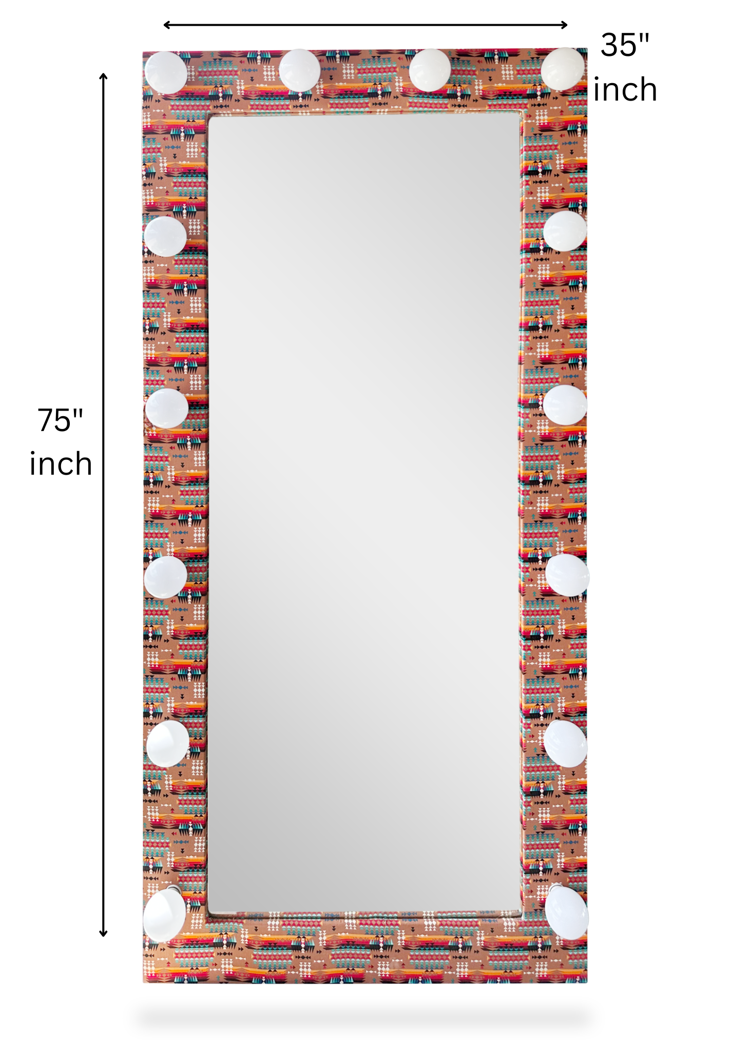 Tan Western Full body mirror