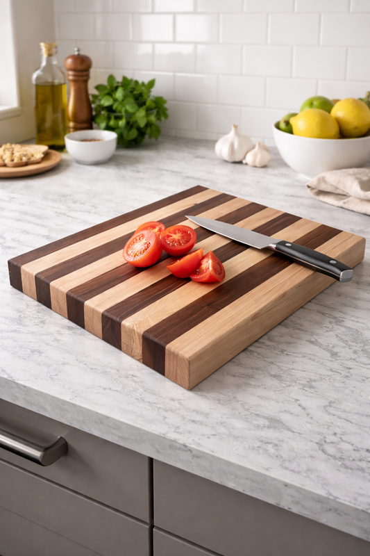 Striped Maple Walnut Cutting Board