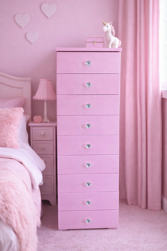 Pink drawer chest