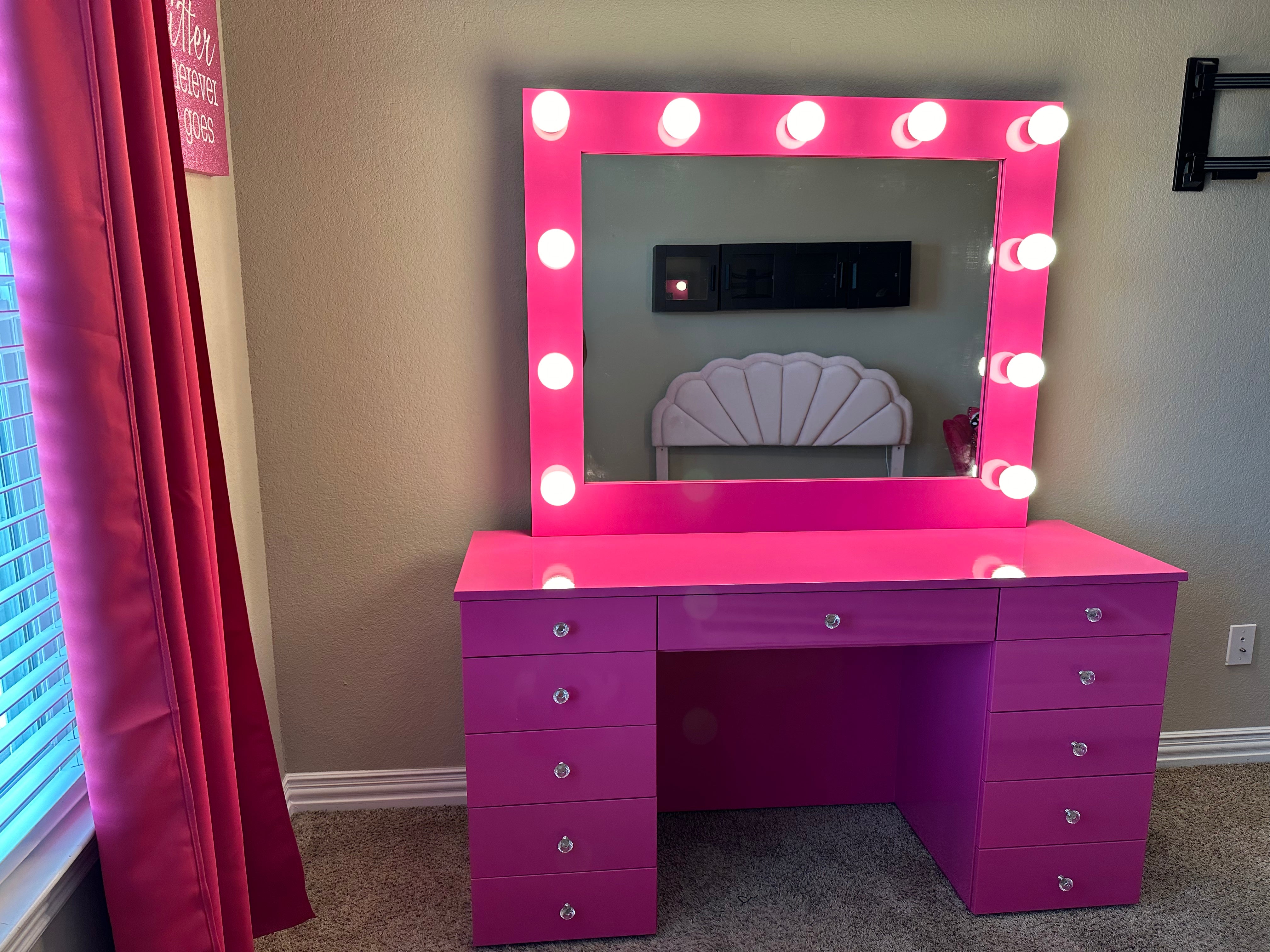 Barbie Pink Wood Top Vanity – Jb Luxury Cabinetry