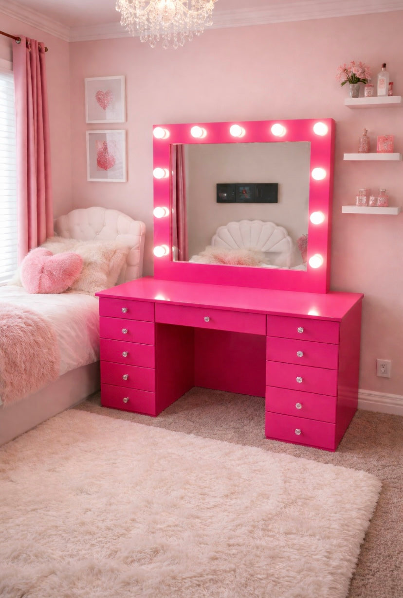 Barbie Pink Wood Top Vanity