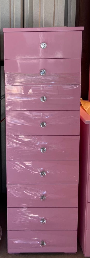 Pink drawer chest