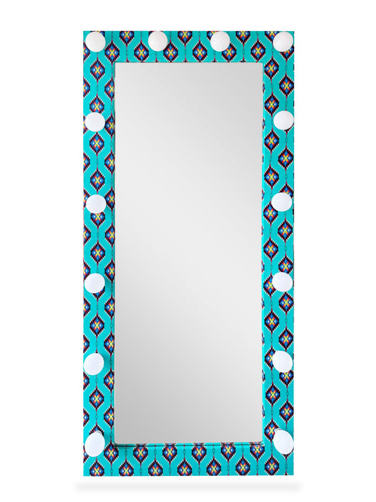 Turquoise western full body mirror